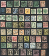 GERMANY: GERMAN STATES: Interesting Lot Of Old Stamps, Most Used And Almost All Of Fine To VF Quality. Completely Unchec - Otros & Sin Clasificación