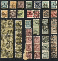GERMANY: Lot Of Used Stamps Of The Inflation Period, Some In Strips Or Blocks, General Quality Is Fine To Very Fine, Hig - Sonstige & Ohne Zuordnung