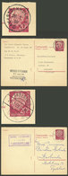 WEST GERMANY: 2 Reply Paid Postal Cards Sent From Denmark And Sweden To Karlsruhe In JA/1959, With Very Well Applied Dis - Covers & Documents