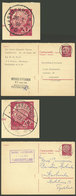 WEST GERMANY: 2 Reply Paid Postal Cards Sent From Denmark And Sweden To Karlsruhe In JA/1959, With Very Well Applied Dis - Brieven En Documenten