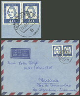 WEST GERMANY: Airmail Cover Sent To Argentina On 22/OC/1963, Franked With HORIZONTAL PAIR Of Michel 355, VF Quality! - Briefe U. Dokumente