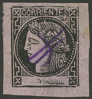 ARGENTINA: GJ.8, Dull Rose, Superb Example With Interesting Violet Pen Cancel! - Corrientes (1856-1880)