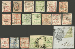 ARGENTINA: FORGERIES: Interesting Lot Of Stamps With Forged Cancels, Several Very Well Made, Very Useful For Study! - Neufs