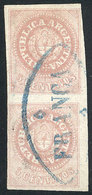 ARGENTINA: GJ.10, Vertical Pair Cancelled FRANCA, One With Minor Defect On Reverse, Excellent Appeal! - Unused Stamps