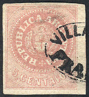 ARGENTINA: GJ.10, With Oval VILLA NUEVA - FRANCA Cancel, Tiny Thin On Back, Superb Front, Extremely Rare! - Nuevos