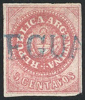 ARGENTINA: GJ.10, With Straightline GUALEGUAY Cancel In Blue (+200%), Tiny Defect, Very Handsome! - Nuevos