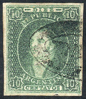 ARGENTINA: GJ.30, 10c. 6th Additional Printing, WITH CONTROL MARK Of Dirección De Correos On Back (circular), With Doubl - Used Stamps