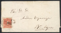 ARGENTINA: GJ.37, 5c. Rivadavia With Groundwork Of Horiz Lines, Franking An Entire Letter From Salta To Buenos Aires On  - Autres & Non Classés