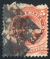 ARGENTINA: GJ.38, With An Extremely Rare Mute Cancel (squared Wedges Without Center), Probably Of BRAZIL, Very Attractiv - Otros & Sin Clasificación