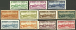 ARGENTINA: GJ.273, 1902 Port Of Rosario, 11 Proofs In Different Colors, Printed On Thick Card (some With Glazed Front),  - Andere & Zonder Classificatie