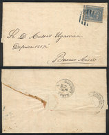 ARGENTINA: Entire Letter Sent From Montevideo To Buenos Aires On 3/FE/1875 Franked With 5c. (mute Blue Cancel), With Arr - Andere & Zonder Classificatie