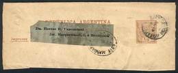 ARGENTINA: ½c. Wrapper Sent From Rosario On 19/SE/1892, With Rare Arrival Handstamp Of ESTACIÓN MARGARITA (Santa Fe, Fer - Other & Unclassified