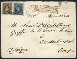 ARGENTINA: Registered Cover Franked By GJ.144 + 146, Sent From Buenos Aires To Belgium On 17/AU/1894, VF Quality! - Other & Unclassified