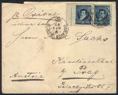 ARGENTINA: Cover Franked By GJ.180 X2 (one On Very Bluish Paper), Sent From B.Aires To PRAGUE (Austria) On 1/MAY/1897, W - Otros & Sin Clasificación