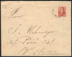 ARGENTINA: 5c. PS Cover Sent To Buenos Aires On 31/MAR/1898, With The Rare Cancel Of CHAS (B.Aires), VF! - Other & Unclassified