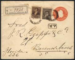 ARGENTINA: 5c. Liberty PS Cover Uprated With GJ.175 + 198 (24c. Perforation 12!!), Totalling The 30c. Rate Of A Register - Other & Unclassified