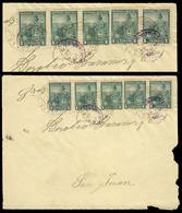 ARGENTINA: Front Of Cover Sent To San Juan In 1900 Franked With 5c. (GJ.218 X5), With Postmark Of TRAVELING PO Along Int - Andere & Zonder Classificatie