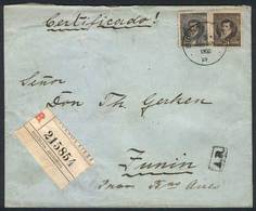 ARGENTINA: Registered Cover Franked By GJ.181 + 182 (total 40c.), Sent With AR From Buenos Aires To Junín On 23/OC/1900, - Otros & Sin Clasificación