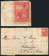 ARGENTINA: Front Of A Lettersheet (memorandum) Sent From Est. Clason (Santa Fe) To Pehuajó On 28/JA/1901, Franked With 5 - Altri & Non Classificati