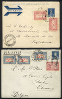 ARGENTINA: POSTAGE ERRORS: 2 Covers Sent To Belgium And England On 29/FE/1928 On FIRST FLIGHT By Aeroposta, The Cover To - Andere & Zonder Classificatie