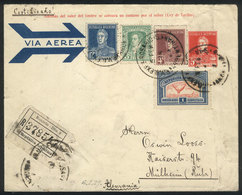 ARGENTINA: 6/FE/1929 Rosario - Germany: Special Airmail Stationery Envelope Of 5c. + Several Stamps To Complete The Post - Andere & Zonder Classificatie