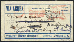 ARGENTINA: 20/JUN/1930 Buenos Aires - France: Airmail Cover With Meter Postage For 84c., With Paris Arrival Backstamp, V - Andere & Zonder Classificatie