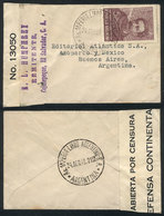 ARGENTINA: Cover Sent From EL SALVADOR To Buenos Aires, Dispatched With Argentina Postage (5c. Estrada) On 29/AP/1943 Wi - Other & Unclassified