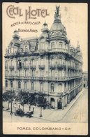 ARGENTINA: BUENOS AIRES: Cecil Hotel, Very Rare Postcard Sent From USA To Italy In 1912, Very Nice! - Argentina
