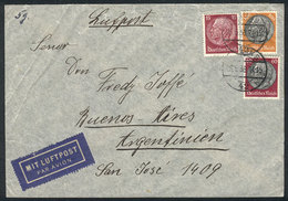 AUSTRIA: 25/MAY/1939 BEREHNS - Argentina: Airmail Cover Franked With GERMANY Stamps For 1.75Mk., To Buenos Aires, VF! - Other & Unclassified