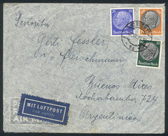 AUSTRIA: 22/AU/1939 WIEN - Argentina: Airmail Cover Franked With GERMANY Stamps For 1.75 Mk., Sent To Buenos Aires, VF! - Andere & Zonder Classificatie