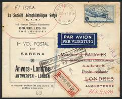 BELGIUM: 24/MAY/1947: First Flight Anvers-London By SABENA, VF Quality! - Sonstige & Ohne Zuordnung