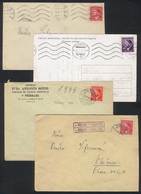 BOHEMIA AND MORAVIA: 4 Covers/postcard Used Between 1943 And 1945, With Hitler Stamps, VF Quality! - Covers & Documents