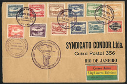 BOLIVIA: 30/JUL/1930 LA PAZ - Rio De Janeiro: Bolivia-Brazil First Airmail Flight, Cover With Nice Multi-colored Postage - Bolivien