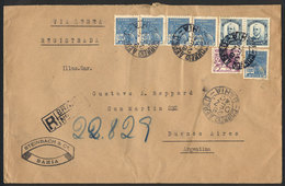 BRAZIL: 28/DE/1940 BAHIA - Argentina: Registered Airmail Cover Franked With 15,200 Rs., Very Fine Quality! - Otros & Sin Clasificación