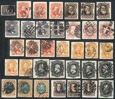 BRAZIL: Lot Of Old Stamps Of Very Fine Quality, All With Interesting Mute Postmarks (surelly The Expert Will Find Severa - Andere & Zonder Classificatie