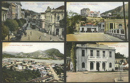 BRAZIL: VICTORIA (E.S.): 11 Old Beautiful Postcards, Very Good Views, All With Light Stains Else VF Quality, Low Start! - Other & Unclassified
