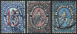 BULGARIA: Yvert 3 + 4 + 27, Used, VF Quality, Catalog Value Euros 450. - Other & Unclassified