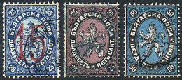 BULGARIA: Yvert 3 + 4 + 27, Used, VF Quality, Catalog Value Euros 450. - Andere & Zonder Classificatie