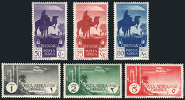 CYRENAICA: Sc.C6/C11, 1932 Camels And Airplanes, Cmpl. Set Of 6 Values, Mint With Small Hinge Marks, VF Quality! - Cirenaica