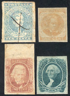 UNITED STATES: Stockcard With 4 Very Interesting Stamps, Very Fine General Quality, Yvert Catalog Value Euros 400+ - 1861-65 Confederate States