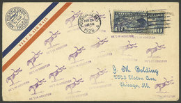 UNITED STATES: Airmail Cover Sent From Houston To Chicago On 26/JUN/1928, Interesting! - Marcofilie