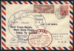 UNITED STATES: Special Cover Of The First Trans-Pacific Non-stop Flight, By Allen And Moyle, Signed By Both Pilots, Exce - Postal History