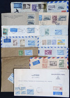 FINLAND: 13 Covers, Wrappers, Etc. Sent To Argentina Between 1945 And 1975, One With Double Censorship, Some Good Franki - Other & Unclassified