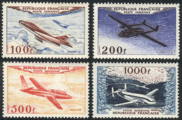 FRANCE: Yvert 30/33, 1954 Airplane Prototypes, Cmpl. Set Of 4 Values, Mint Lightly Hinged, VF Quality, Catalog Value Eur - Otros & Sin Clasificación