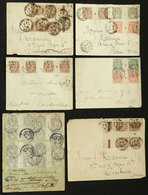 FRANCE: 20 Covers Used Between 1902 And 1905, All Franked With NUMBERED GUTTER Pairs (millésimes), Very Fine Quality, Un - Other & Unclassified