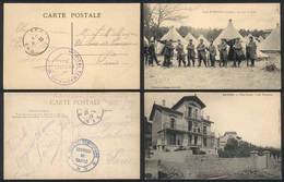 FRANCE: Lot Of 13 Postcards (rare Views Of Small Towns And Places!) Used Between 1915 And 1918, All With FREE FRANKINGS  - Other & Unclassified