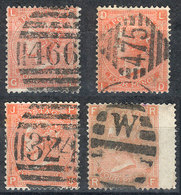 GREAT BRITAIN: Sc.43 + 43a, 4 Used Examples Of Plates 8, 11, 12 And 14, Fine To VF General Quality, Catalog Value US$305 - Sonstige & Ohne Zuordnung