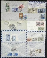 GREECE: 9 Covers Used In The 1940/50s, Several Sent To Argentina, There Are Nice Frankings! - Other & Unclassified