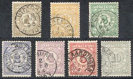 NETHERLANDS: Yvert 1/7, 1884 Complete Set Of 7 Used Values, Very Fine Quality, Rare, Catalog Value Euros 425. - Otros & Sin Clasificación