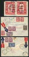 HONDURAS: Registered Air Mail Cover Sent To Argentina On 13/NO/1933, With Very Interesting Postage On Front And Reverse, - Honduras